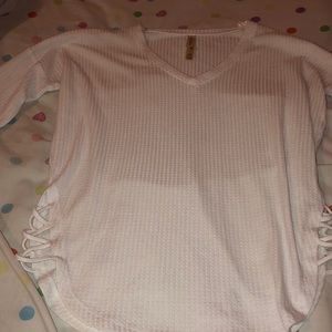 White long sleeve top